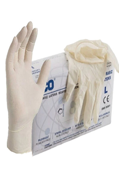 alp reklam Eco Non Steril Lateks Pudrasız Muayene Eldiveni L (Pk 100'lü)