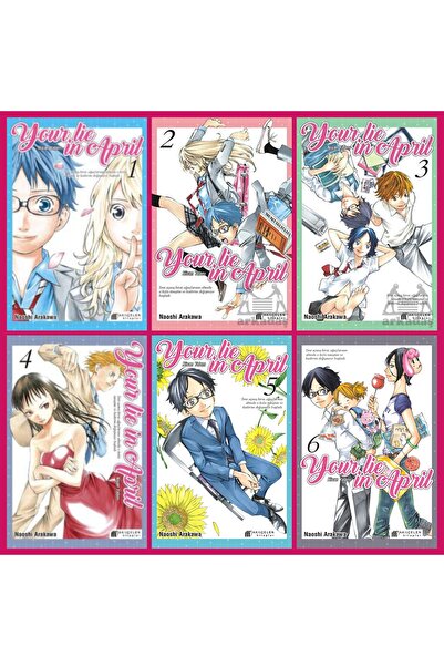 Akıl Çelen Kitaplar Your Lie In April Nisan Yalanı 1-6. Ciltler 6 lı Manga Seti