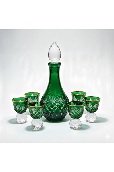 Kristal Market Zemzem Mıra Set with Crystal Stone Tassel Pattern, 6 Pieces