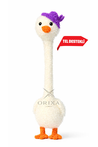 orixa حقيبة أميجورومي على شكل بطة لطيفة مقاس 33 سم - إكسسوار لعجلة القيادة/مر...