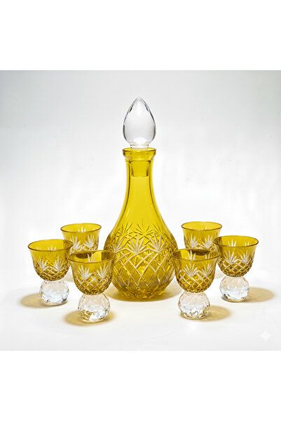 Kristal Market Zemzem Mıra Set with Crystal Stone Tassel Pattern, 6 Pieces