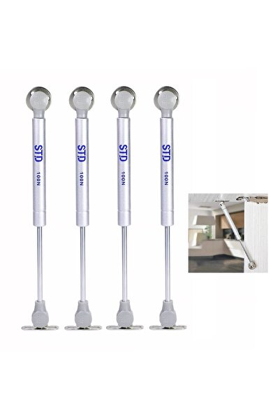 Std Dolap Amortisörü, Dolap Kapak Pistonu Mutfak Dolabı Kapağı 100N 27cm 4 Adet