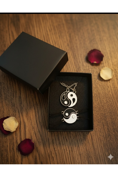 SAHET BUJİTERİ Yin Yang 2’li Kolye ve 2’li Bileklik Seti – Uyum ve Denge Semb...