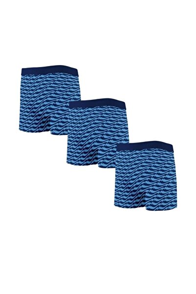 Septemmart Pack of 3 Wave Patterned Cotton Lycra Elastic Waist Flexible Men's...