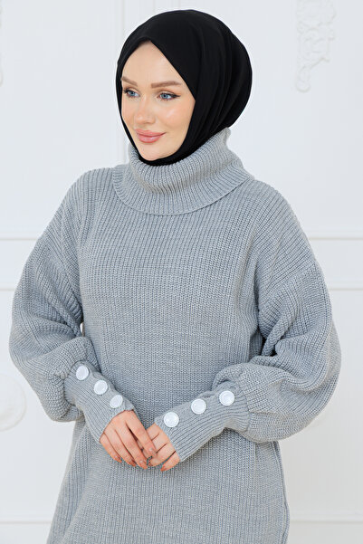 Pamuk Butik Women's High-Rise Knitwear Sweater Tunic