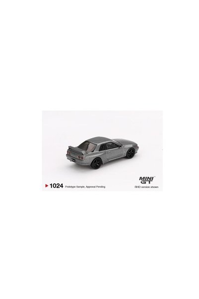 mini gt 1024 نيسان سكاي لاين جي تي-آر (نسخة نيسمو بي إن آر 32 سي آر إس) رمادي معدني داكن 1/64 نموذج سيارة