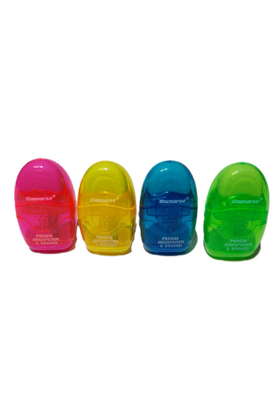 Bafix Pencil Sharpener with Eraser Student Pencil Sharpener (Pack of 12)
