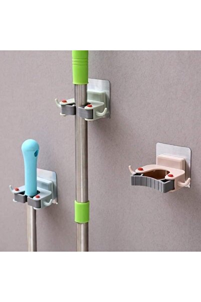 ForWhat 3Pcs Adhesive Mop Brush Handle Holder Hanger Attachment for Office Ho...