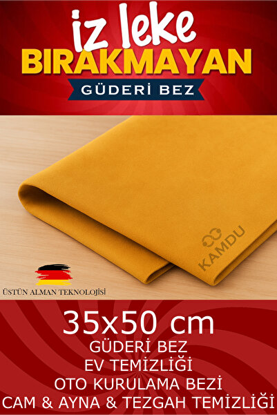 embays collection 35x50 Taba Renk Sihirli İz Bırakmaz Güderi Bez, Ev Temizlik...