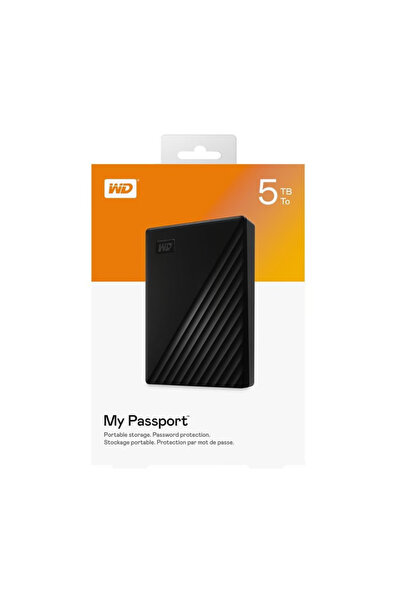WESTERN DIGITAL WD WDBPKJ0050BBK-WESN MyPassport 5TB, 2,5" USB3.2, Taşın...