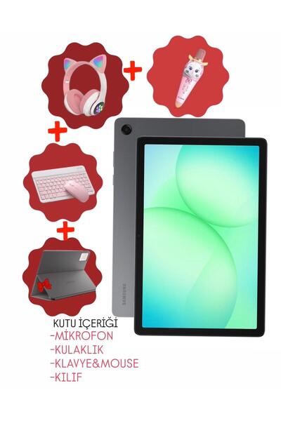 Samsung Galaxy Tab A11+ 128Gb 6Gb-11'' Android Tablet+Kulaklık+Klavye ve mous...
