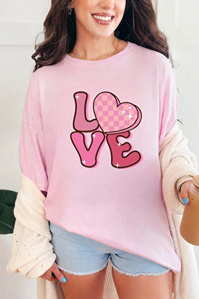 Sarah's Boutique Women's T-shirt – 100% cotton – Valentine's Day "Love Sign"