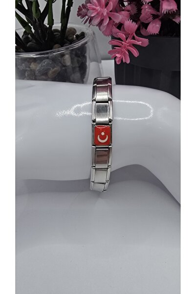ahsenaksesuar2025 Unisex İtalyan Çelik Bileklik Taraftar Charm Hediyeli -Kara...