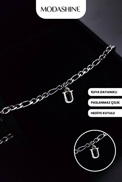 ModaShineShop سوار من الفولاذ المقاوم للصدأ على شكل حرف U