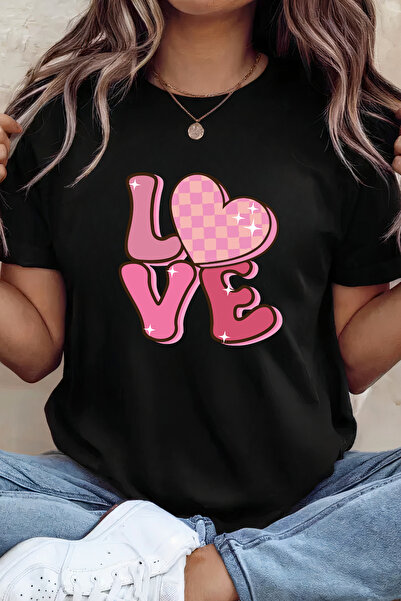 Sarah's Boutique Women's T-shirt – 100% cotton – Valentine's Day "Love Sign"