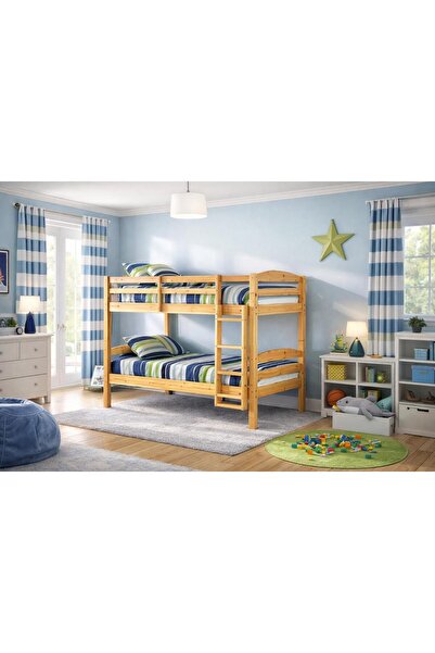 Handmade Doğal Ahşap Montessori Ayrılabilir Ahşap Ranza Ve Karyola