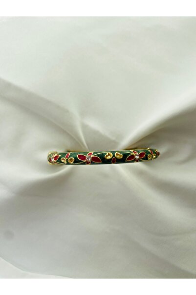 M&S Moon Shine Renkli Desenli Mineli Çelik Kelepçe Bileklik