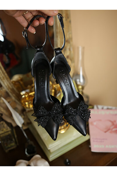 EREN SHOES BAG Brady Ankle-Tie Bowknot Heeled Evening Dress Shoes