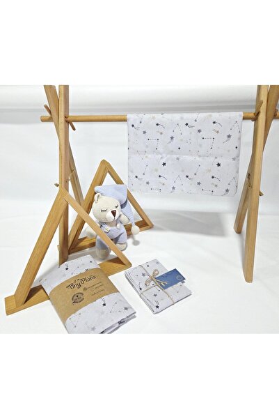 tiny plans ملاءة سرير أطفال مطاطية - طقم غطاء وسادة 80x160 سم