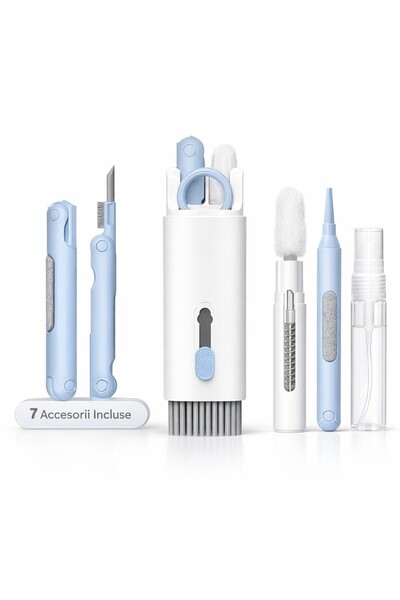 OEM Kit Profesional 7 in 1 pentru Curatare Laptop, Tastatura, Telefon si Cast...