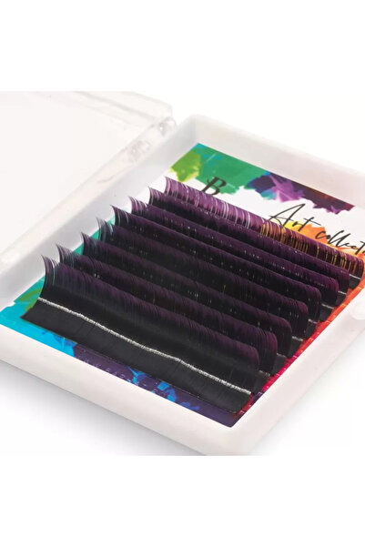 Barhat Extensii gene color Art Collection MIX 8 linii 2Tone Violet, Grosime 0...