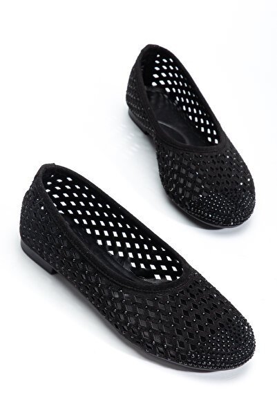 gümüştopuk Kadın Taş Detaylı Günlük Babet