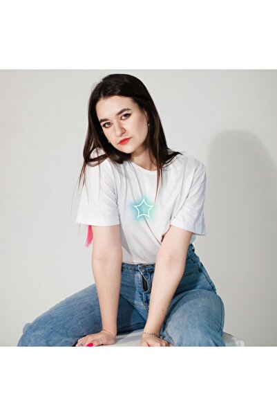 playwear Γυναικείο μπλουζάκι με στάμπα Angel Wings Star, λευκό