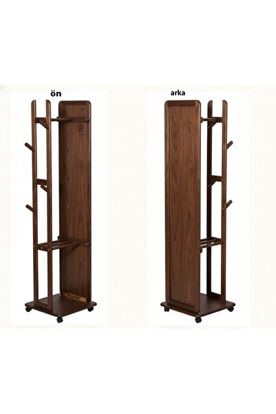 Masifart Longa Aynalı Askılık Ceviz