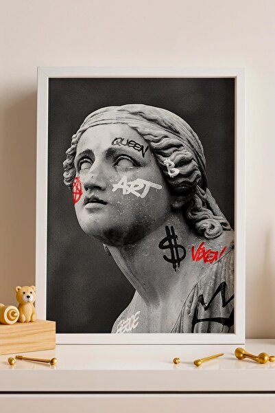 Saturn Modern Graffiti Classic Sculpture Framed Painting Crypto and Financial...