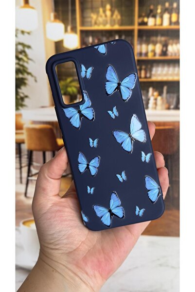 Vip Case Infinix Gt 30 Pro Compatible Blue Butterfly Patterned Silicone Shock...