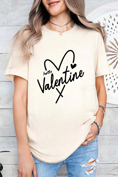 Sarah's Boutique Women's T-shirt – 100% cotton – Valentine's Day "Hello Valen...