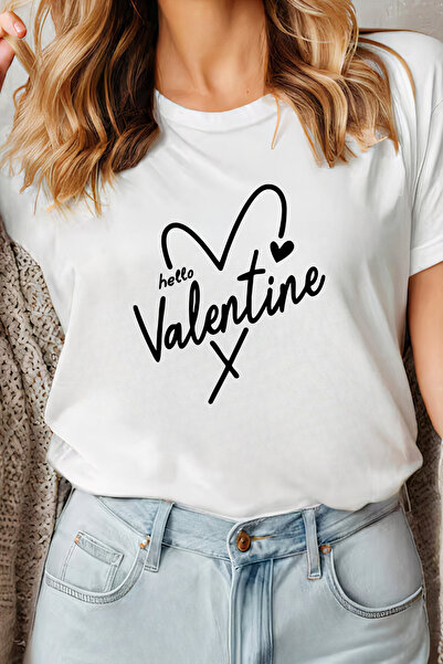 Sarah's Boutique Women's T-shirt – 100% cotton – Valentine's Day "Hello Valen...
