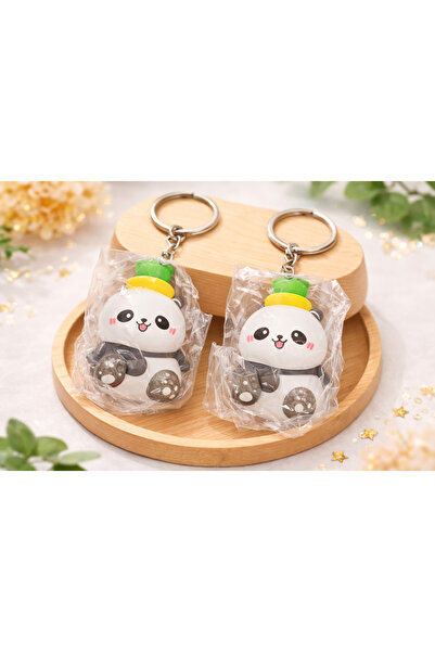 Srctech Set de 2 brelocuri moi Sukuşi cu figurine de panda