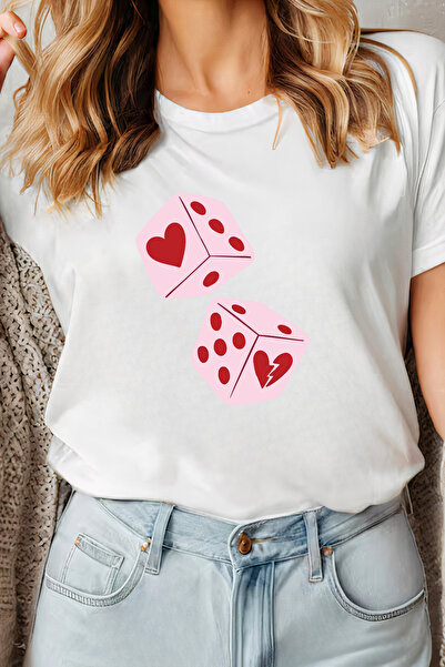 Sarah's Boutique Women's T-shirt – 100% cotton – Valentine's Day "Love Roll"
