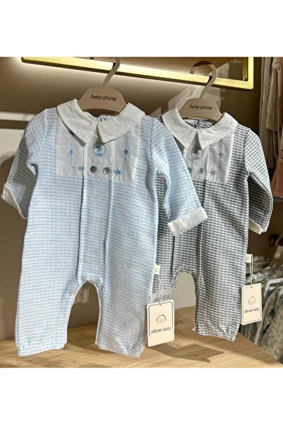 Generic افرول ولادي مقاسات حتى عمر 9 شهور - ازرق (يُباع كل لون على حدة)