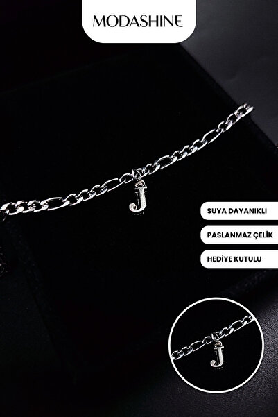 ModaShineShop Letter J Steel Anti-Tarnish Stainless Bracelet