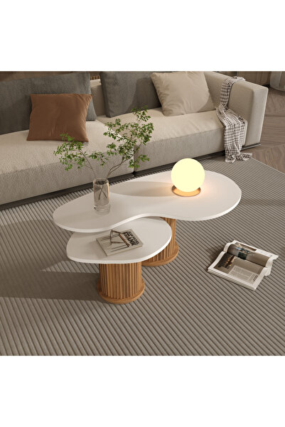 klubeconcept ARYA YUVARLAK BOHEM AYAKLI ORTA SEHPA VE YAN SEHPA 2Li % 100 MDF