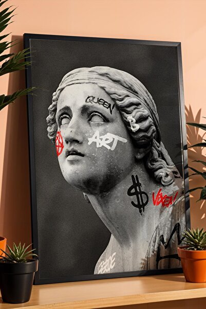 Saturn Modern Graffiti Classic Sculpture Framed Painting Crypto and Financial...