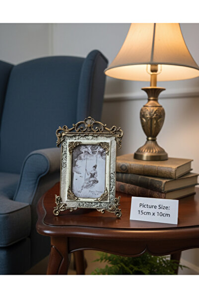 Hanlar Home Βίντατζ Αντίκα Κορνίζα Φωτογραφιών με Κορώνα