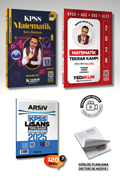 Yediiklim Yayınları 2026 KPSS Atölye Genel Yetenek Matematik Video Çözümlü So...