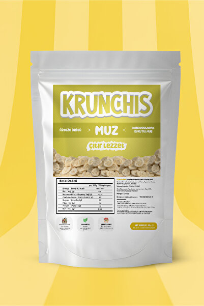 Krunchis Freeze Dried Muz Dilim (Dondurularak Kurutulmuş Meyve) - 30gr