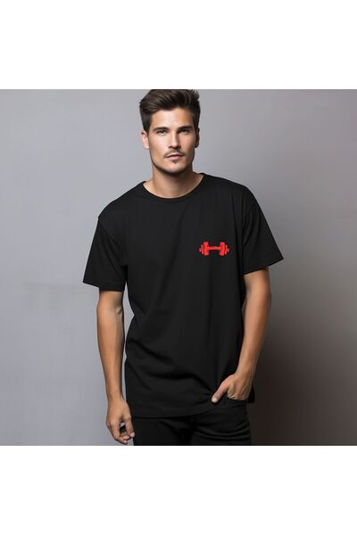 playwear PLAY WEAR Unisex Χαλαρή εφαρμογή κόκκινο T-shirt με στάμπα στο στήθο...