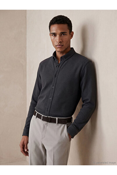 LC Waikiki Rmz Gi̇yi̇m Farkiyla Slim Fit Men's Shirt