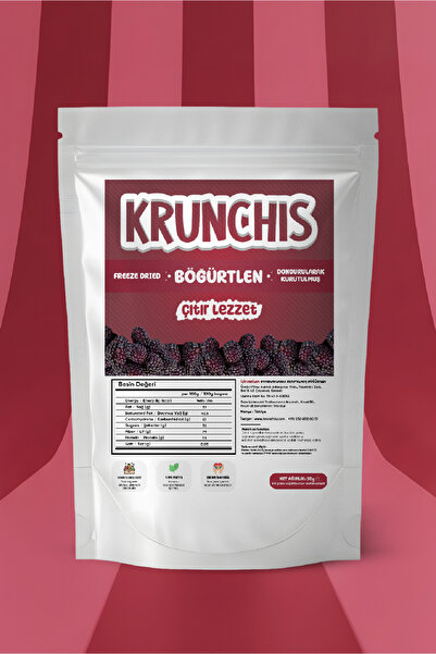 Krunchis Freeze Dried Böğürtlen (Dondurularak Kurutulmuş Meyve) - 20gr