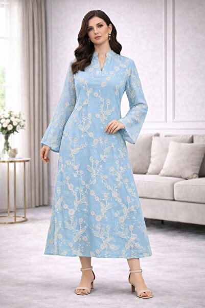 ELLA جلابيه خليجيه بمزيج الشيفون والتطريز الفاخر