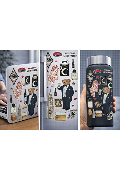 Limitless Design مجموعة ملصقات ريترو أوربان كولاج - نيويورك وجمالية عتيقة (22...