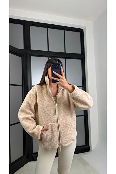 Gaus Bej Cepli Polar Hırka GAUS-01177