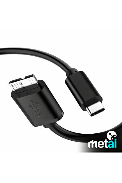 Metai USB-C to Micro B 3.0 Hard Disk Kablosu – 1 Metre – 5Gbps Yüksek Hızlı V...