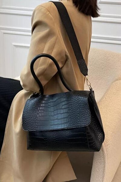 Trendyup Crocodile pattern eco-leather bag, 33x25x12cm