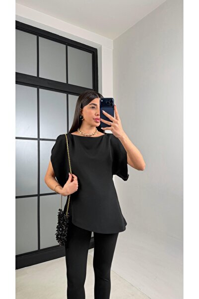 Gaus Siyah Balon Kol Bluz GAUS-01126